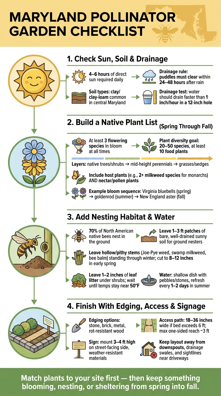 Maryland Pollinator Garden Checklist: 4 Steps to Success