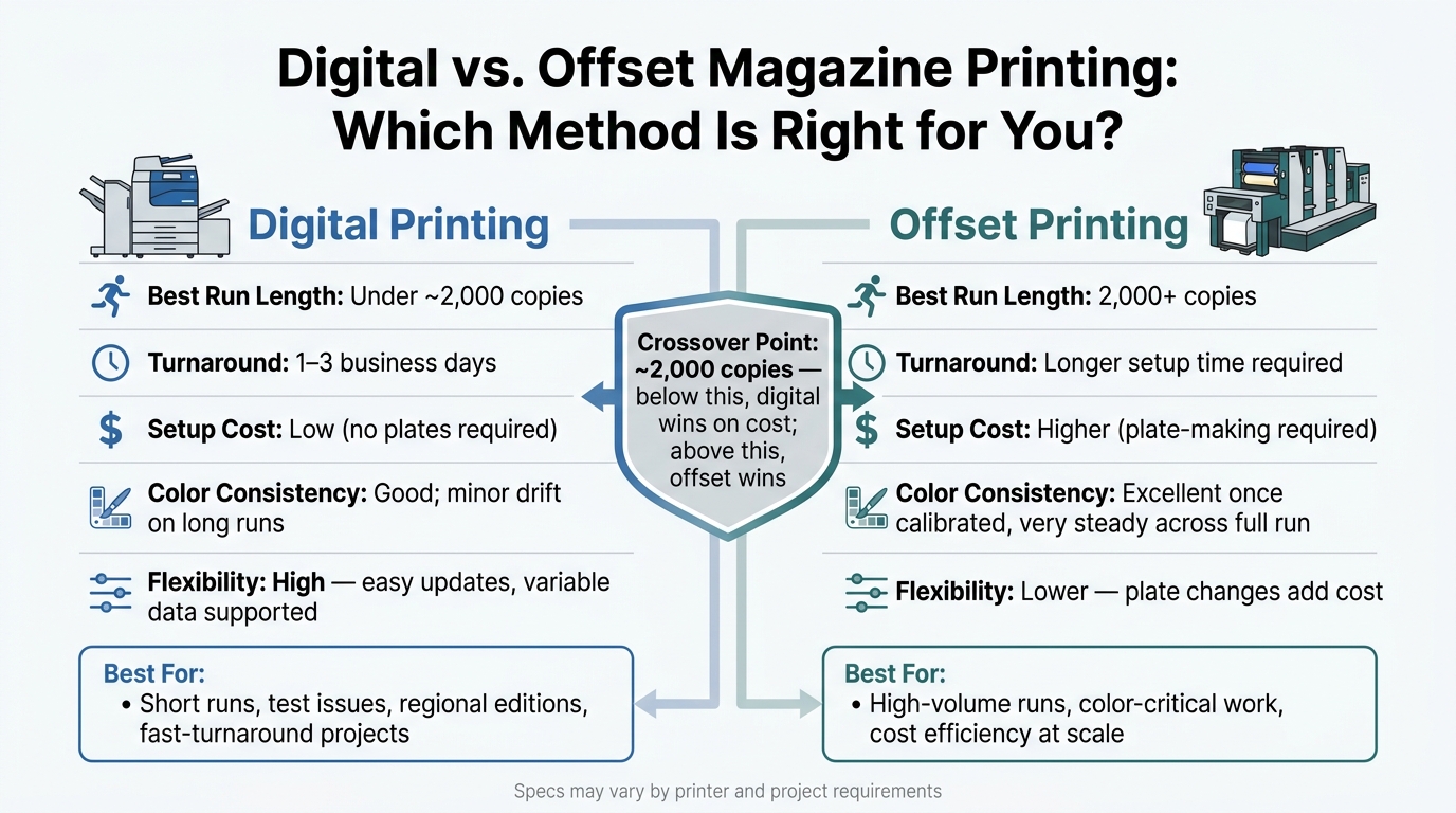 Digital vs. Offset Magazine Printing: Which Method Is Right for You?