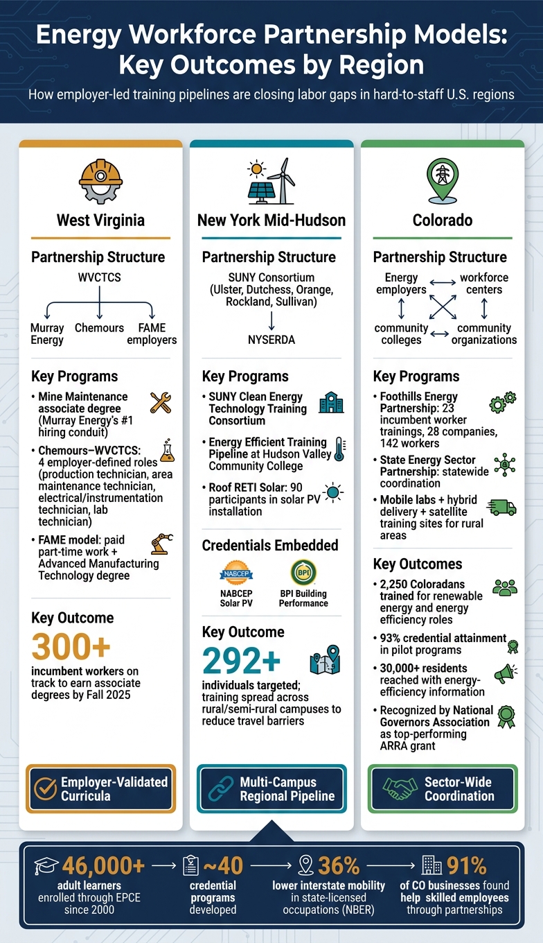 Energy Workforce Partnership Models: Key Outcomes by Region