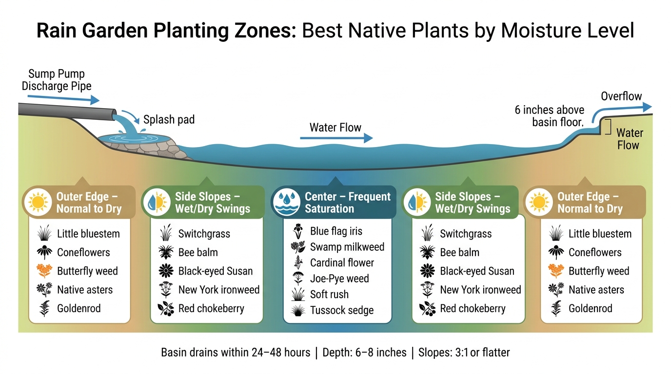 Rain Garden Planting Zones: Best Native Plants by Moisture Level