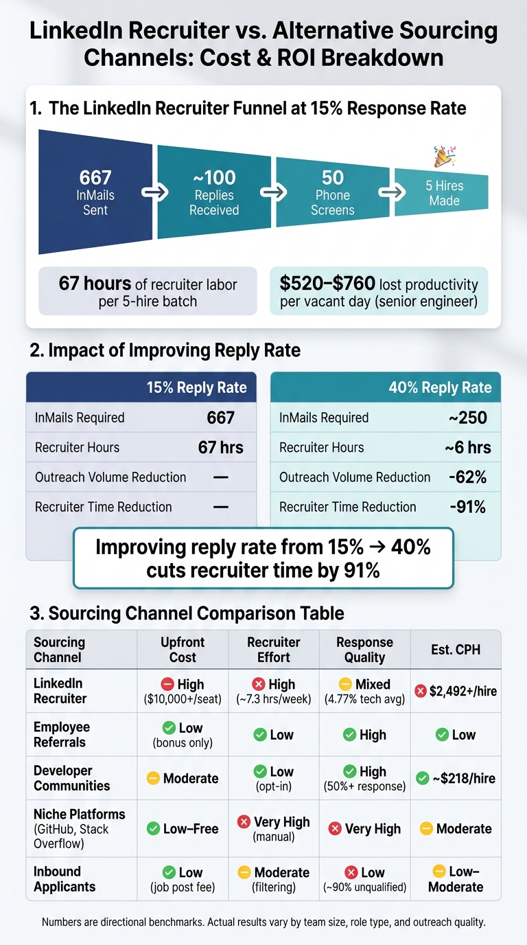 LinkedIn Recruiter vs. Alternative Sourcing Channels: Cost & ROI Breakdown