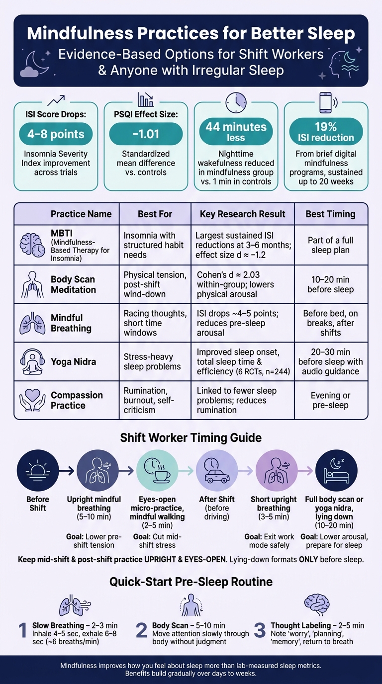Mindfulness Practices for Better Sleep: Science-Backed Comparison Guide