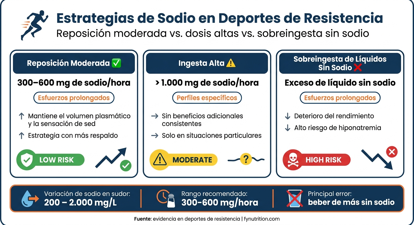 Estrategias de Sodio en Deportes de Resistencia: Guía Visual