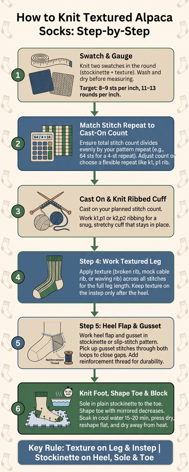 How to Knit Textured Alpaca Socks: Step-by-Step Guide