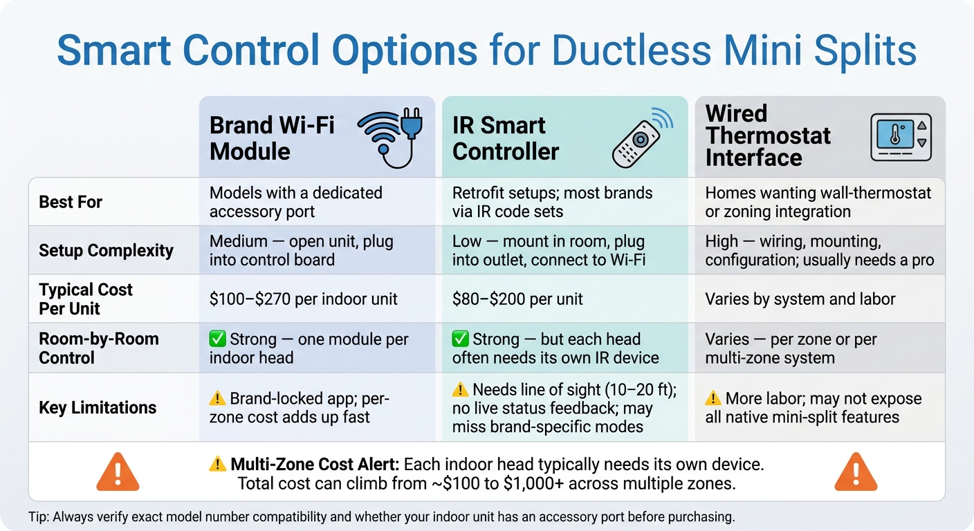 Smart Thermostat Control Options for Ductless Mini Splits: Side-by-Side Comparison