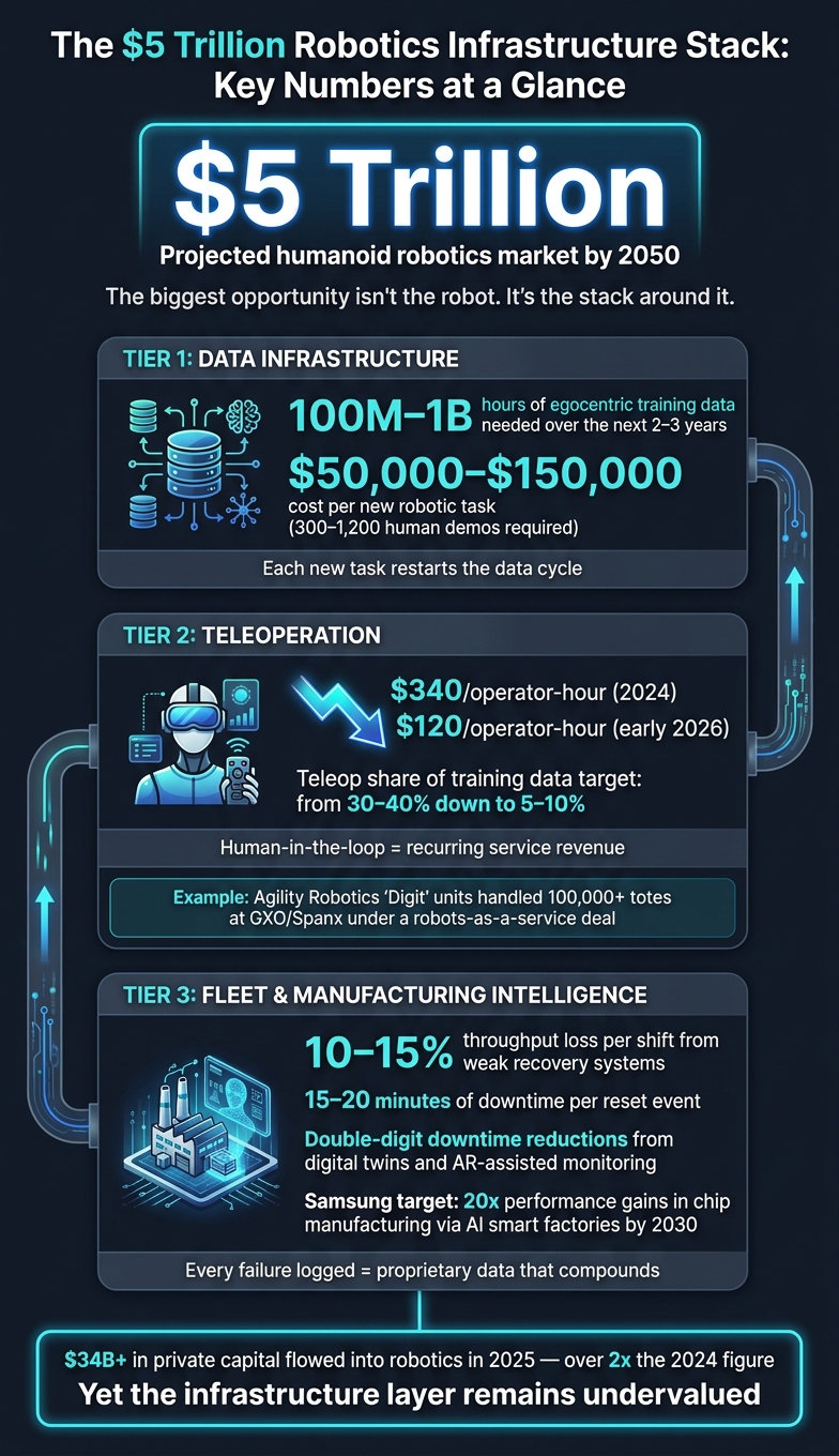 The $5 Trillion Robotics Infrastructure Stack: Key Numbers at a Glance