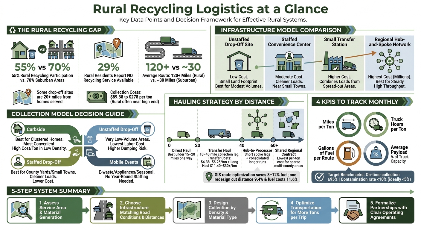 Rural vs. Suburban Recycling: Costs, Coverage & Collection Models