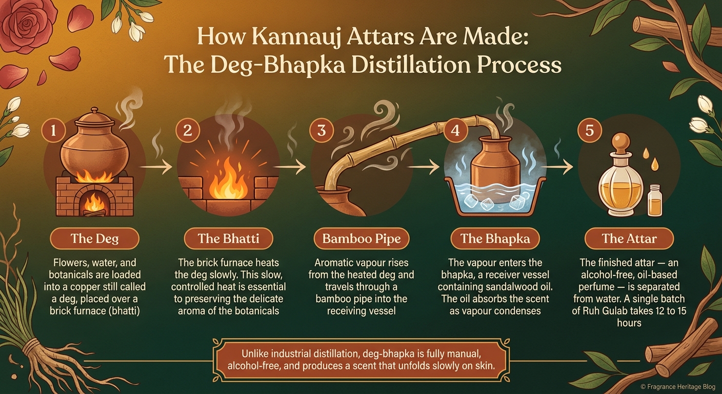 How Kannauj Attars Are Made: The Deg-Bhapka Distillation Process