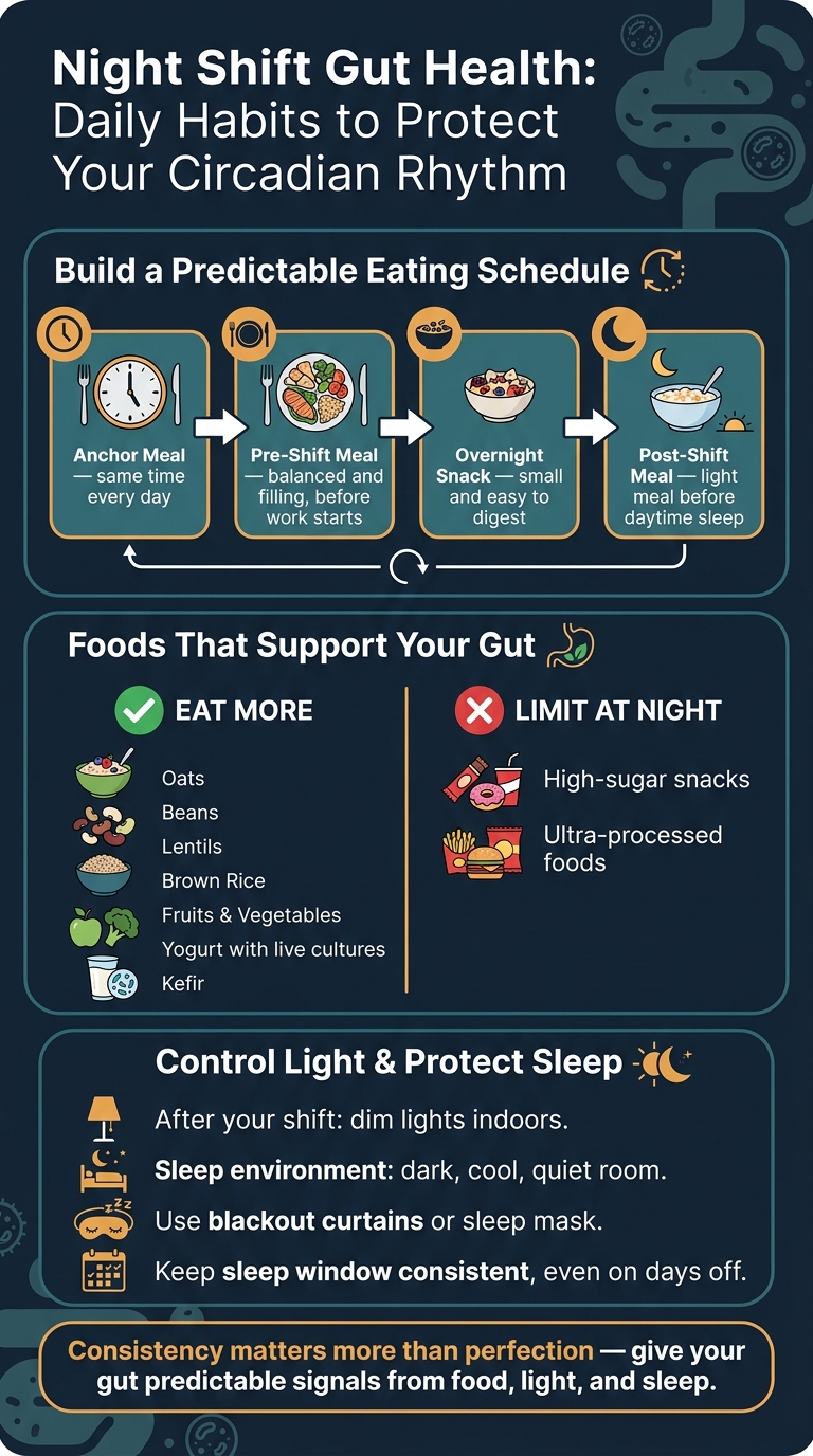 Night Shift Gut Health: Daily Habits to Protect Your Circadian Rhythm