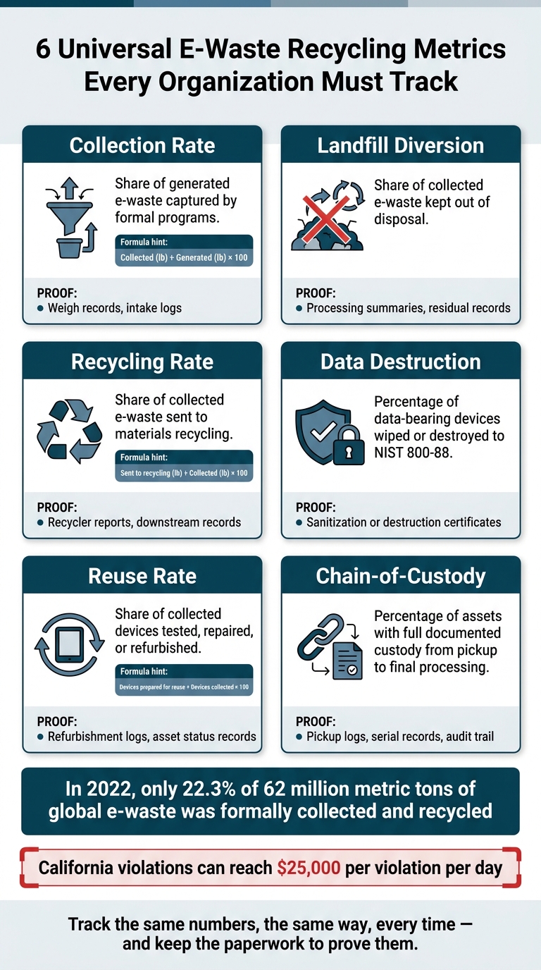 6 Universal E-Waste Recycling Metrics Every Organization Must Track