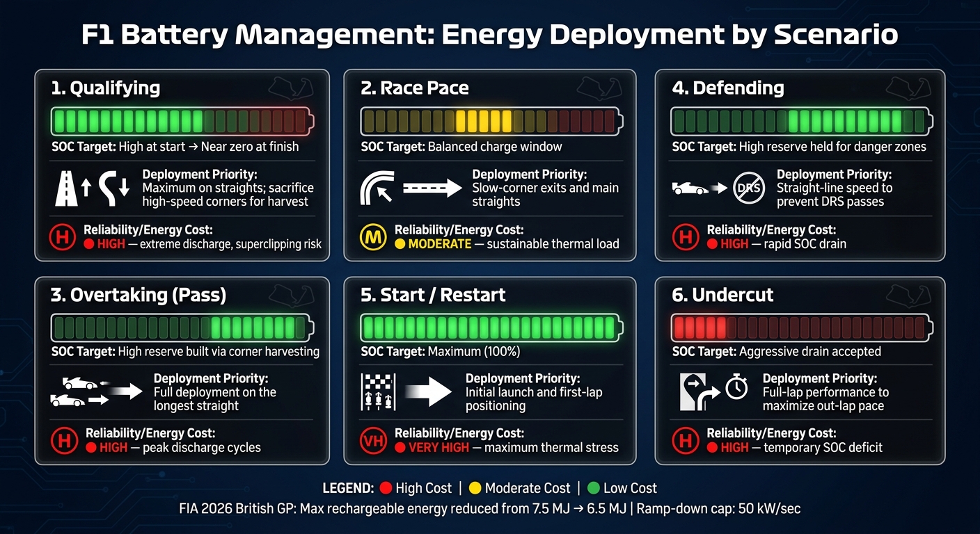 F1 Battery Management: Energy Deployment Modes Explained