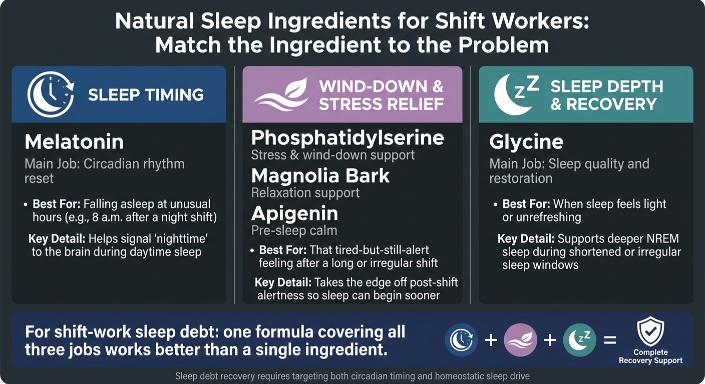 Natural Sleep Ingredients for Shift Workers: Match the Ingredient to the Problem