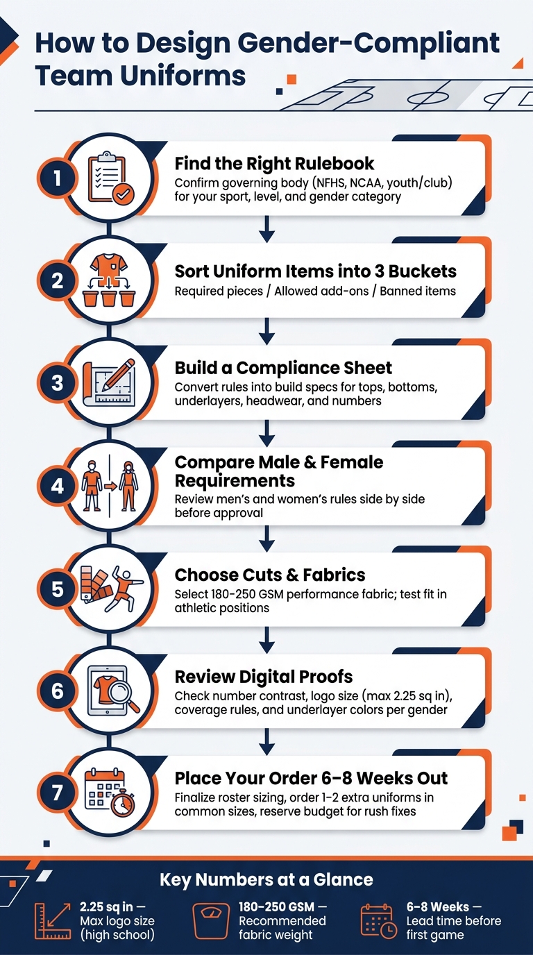 How to Design Gender-Compliant Team Uniforms: Step-by-Step Process