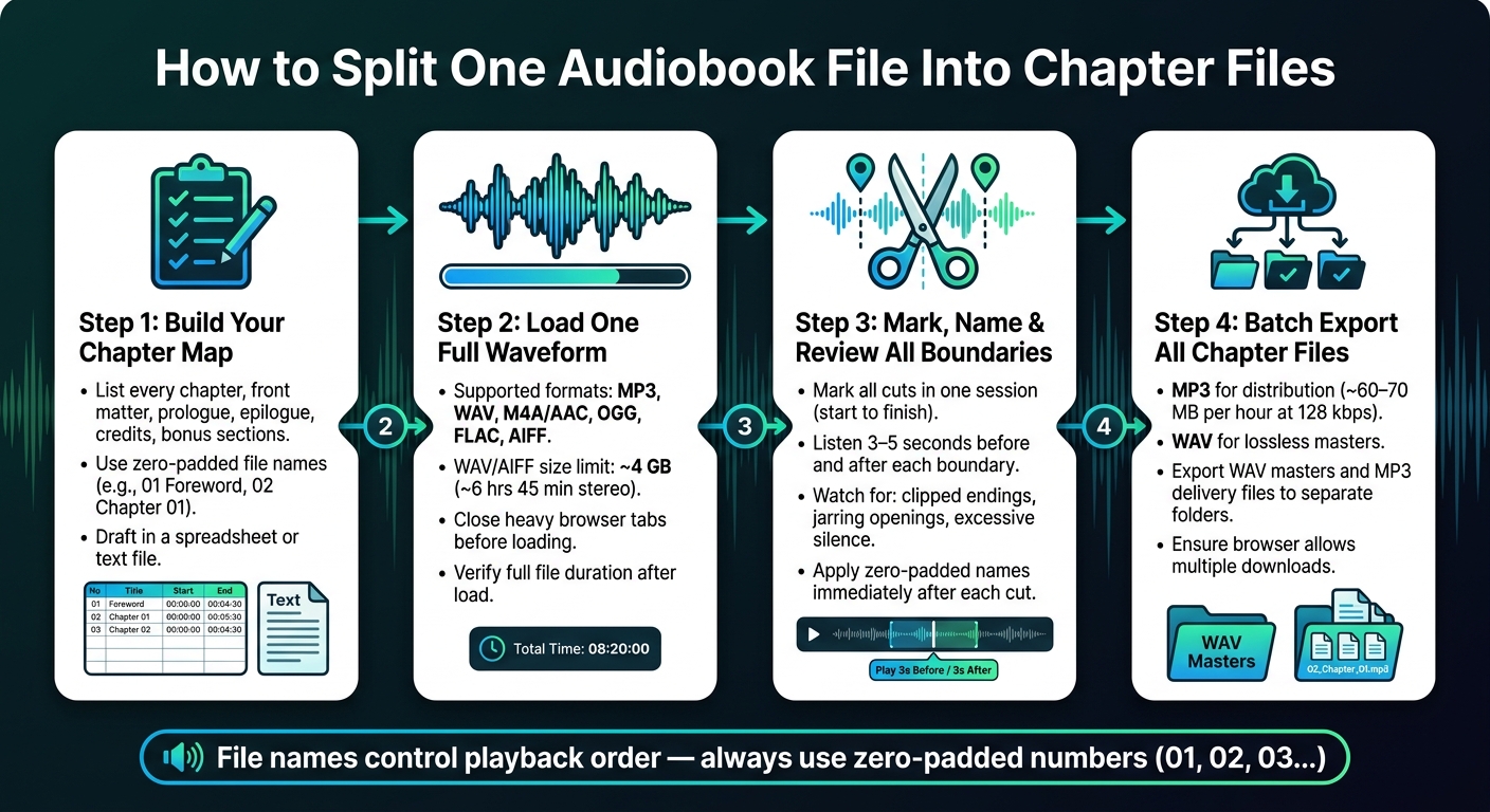Audiobook Chapter Export Workflow: 4-Step Process Guide