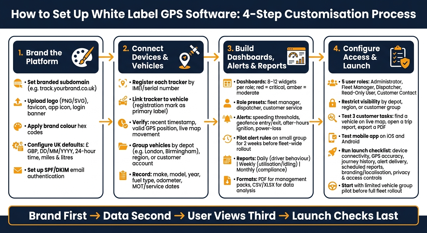 White Label GPS Software Setup: 4-Step Customisation Process