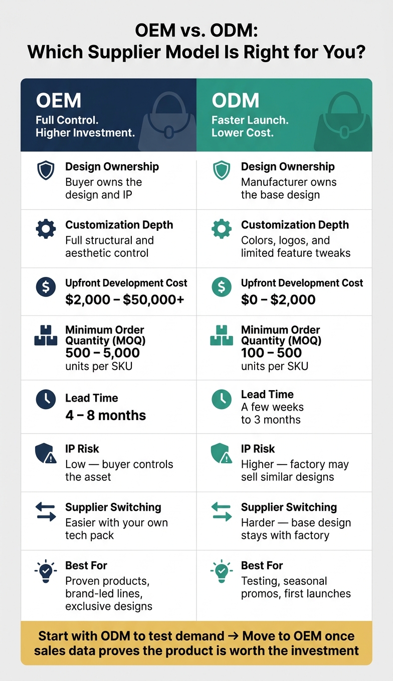 OEM vs. ODM: Side-by-Side Supplier Model Comparison