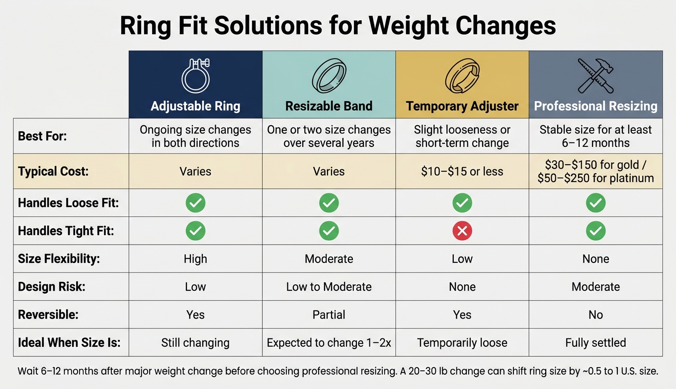 Ring Fit Solutions for Weight Changes: Side-by-Side Comparison