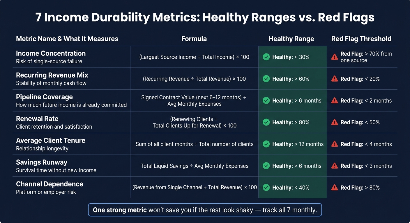 7 Income Durability Metrics: Healthy Ranges vs. Red Flags