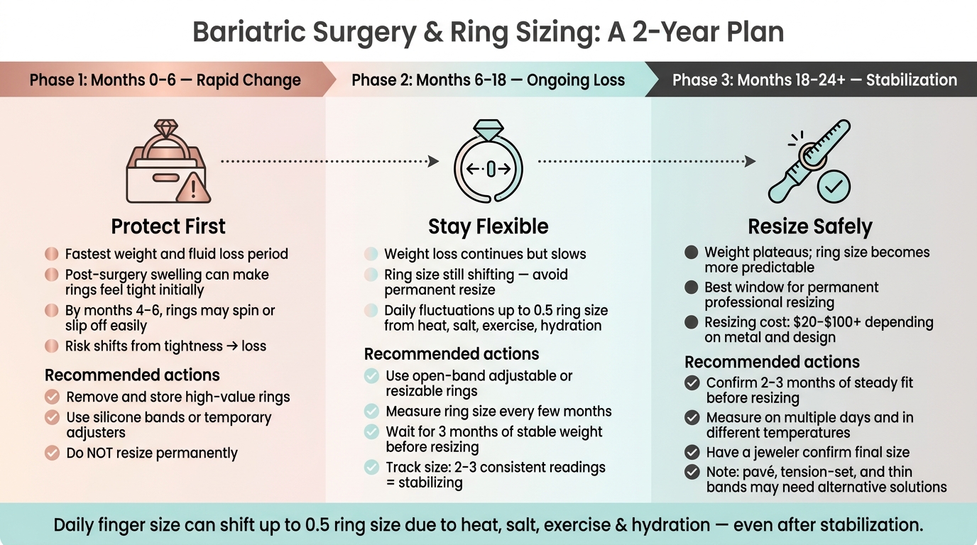 Bariatric Surgery Ring Sizing Timeline: 0–24 Months