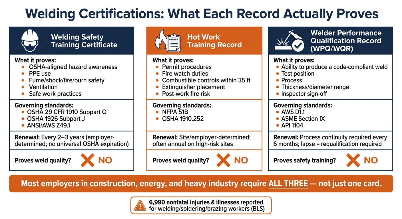 Welding Safety Certification vs. Welder Qualification: Key Differences