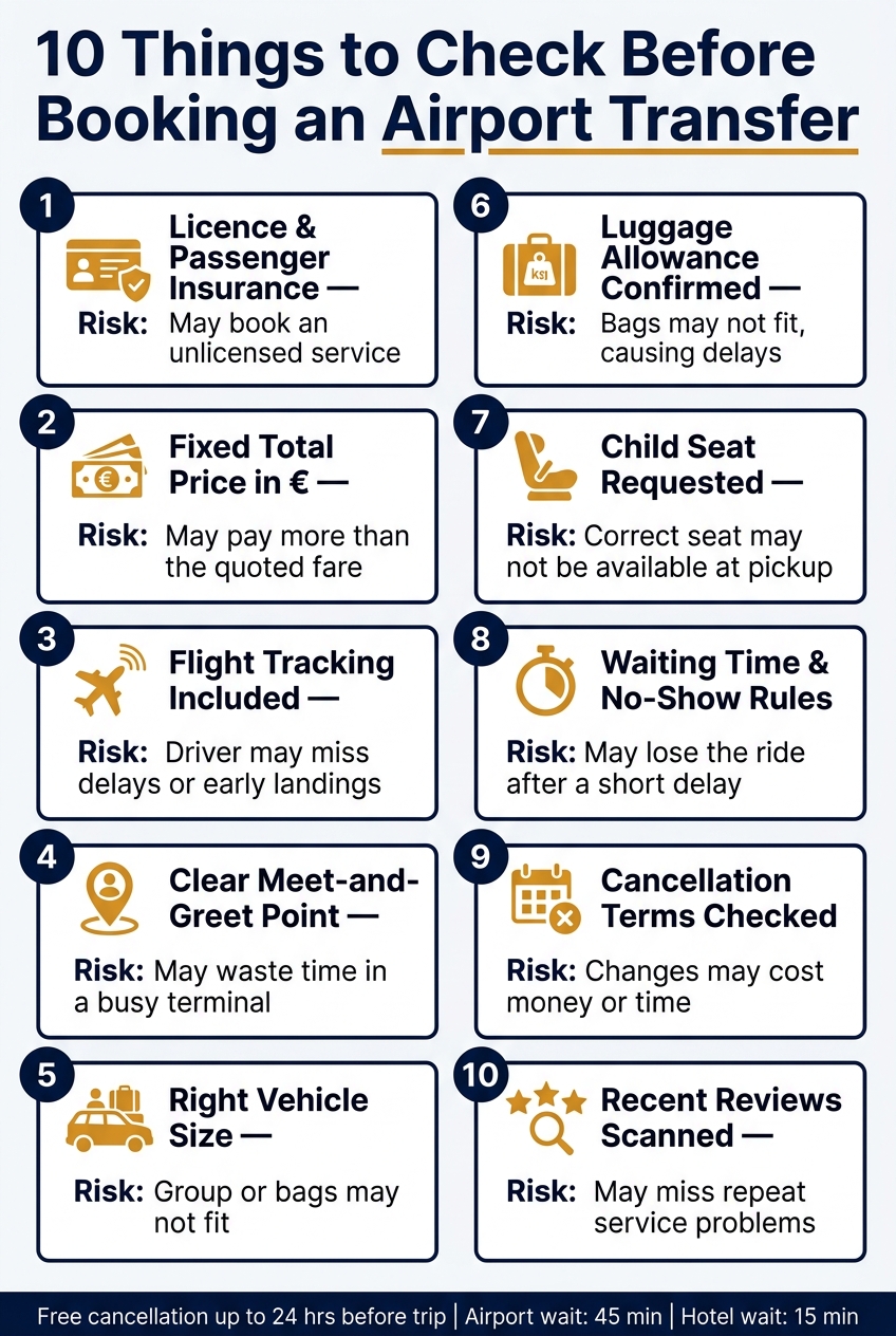 10 Things to Check Before Booking an Airport Transfer