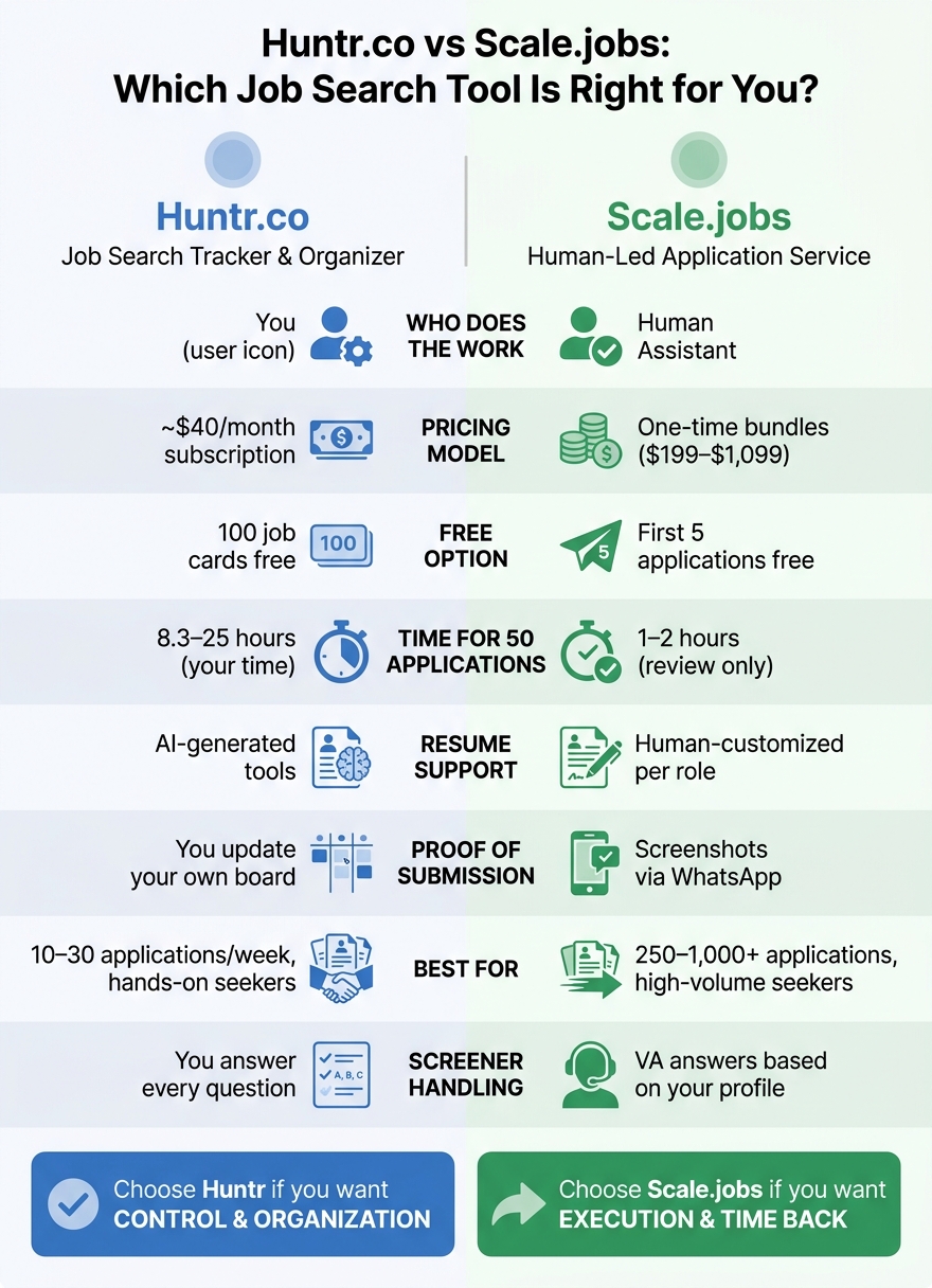 Huntr.co vs Scale.jobs: Which Job Search Tool Is Right for You?