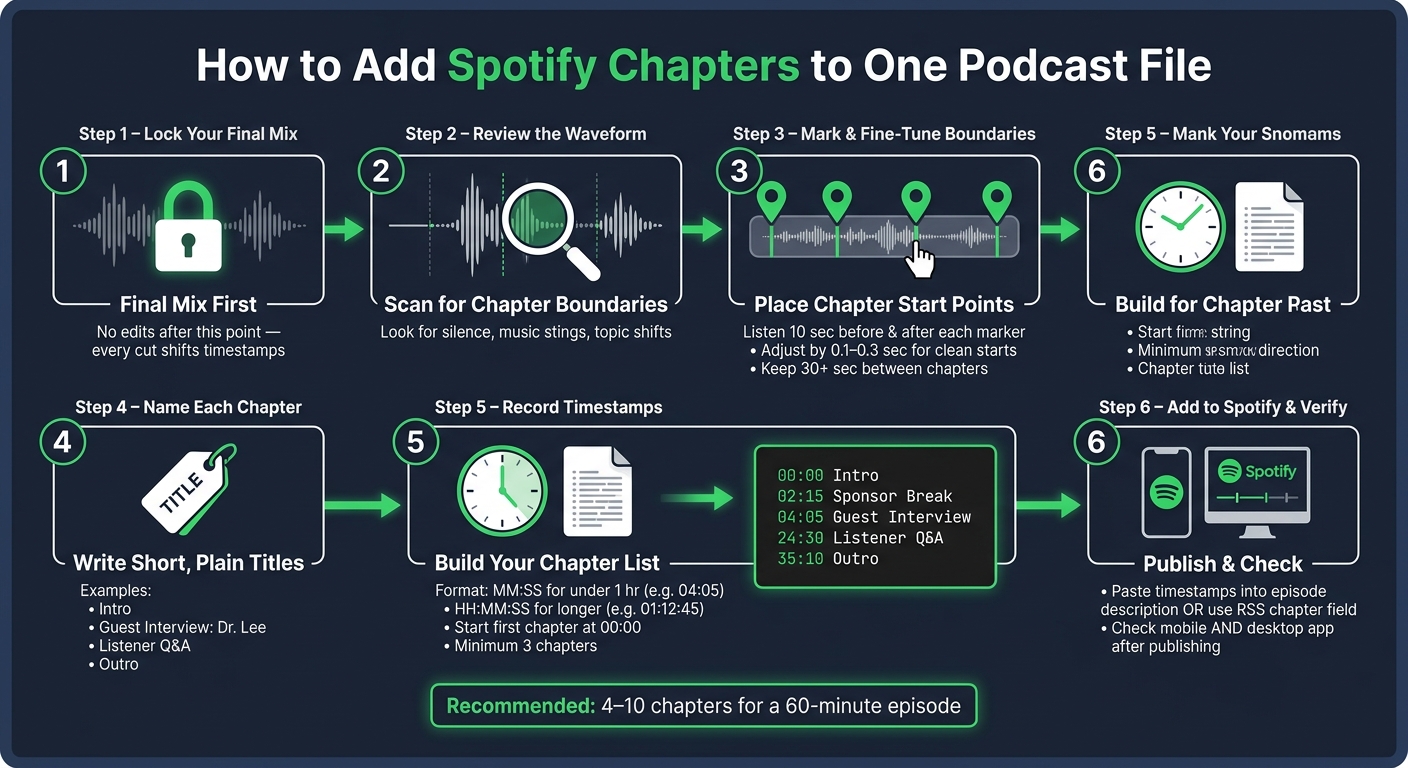 How to Add Spotify Chapters to One Podcast File
