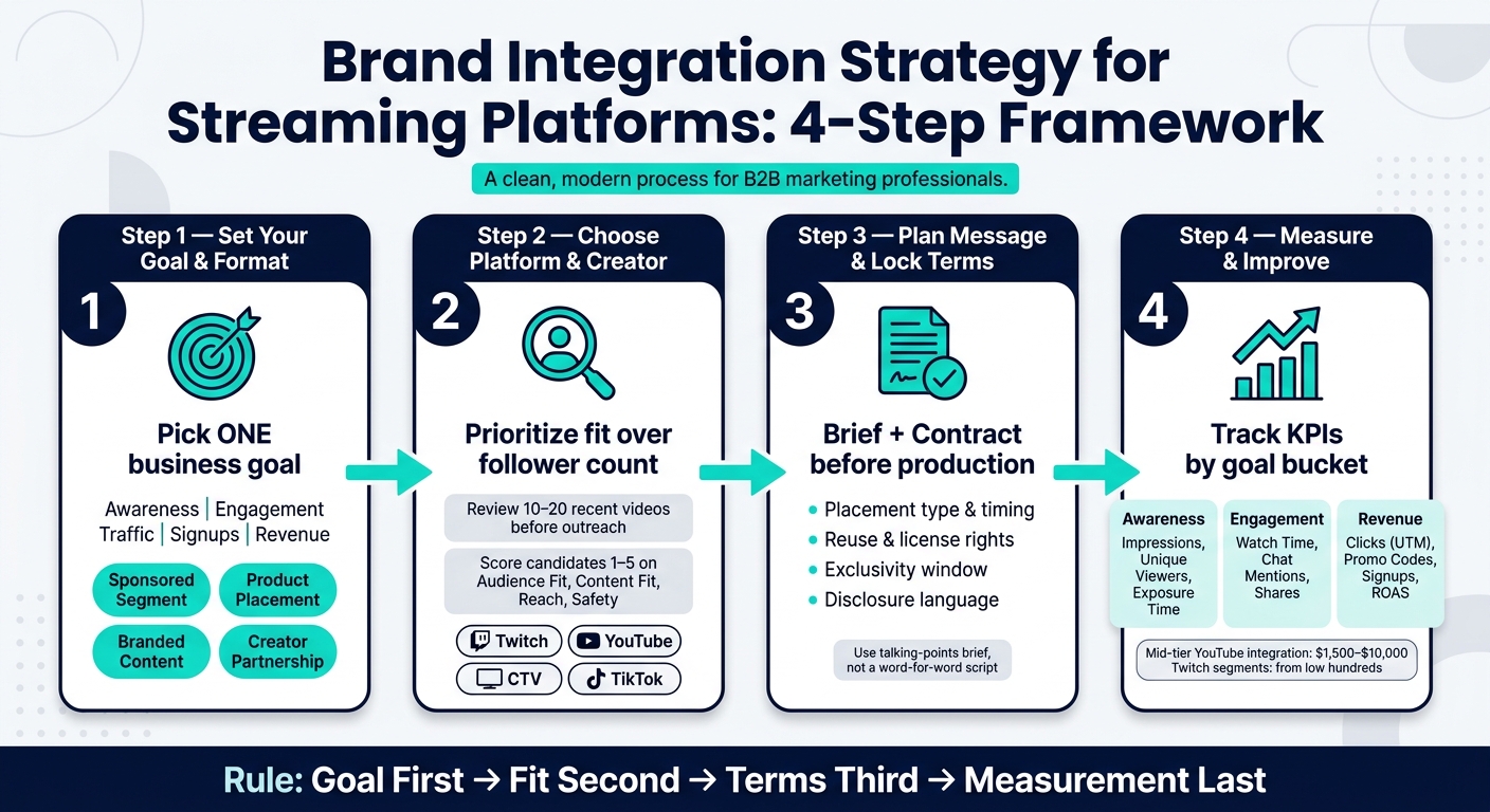 Brand Integration Strategy for Streaming: 4-Step Framework