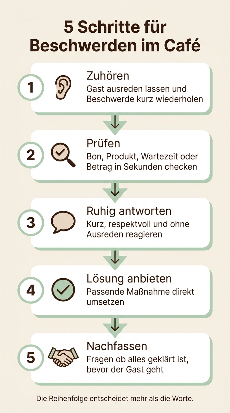 5 Schritte für professionelles Beschwerdemanagement im Café