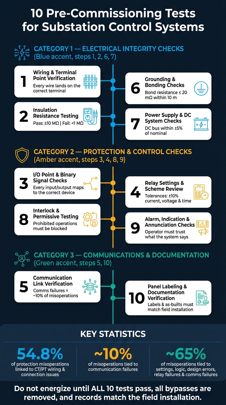 10 Pre-Commissioning Tests for Substation Control Systems