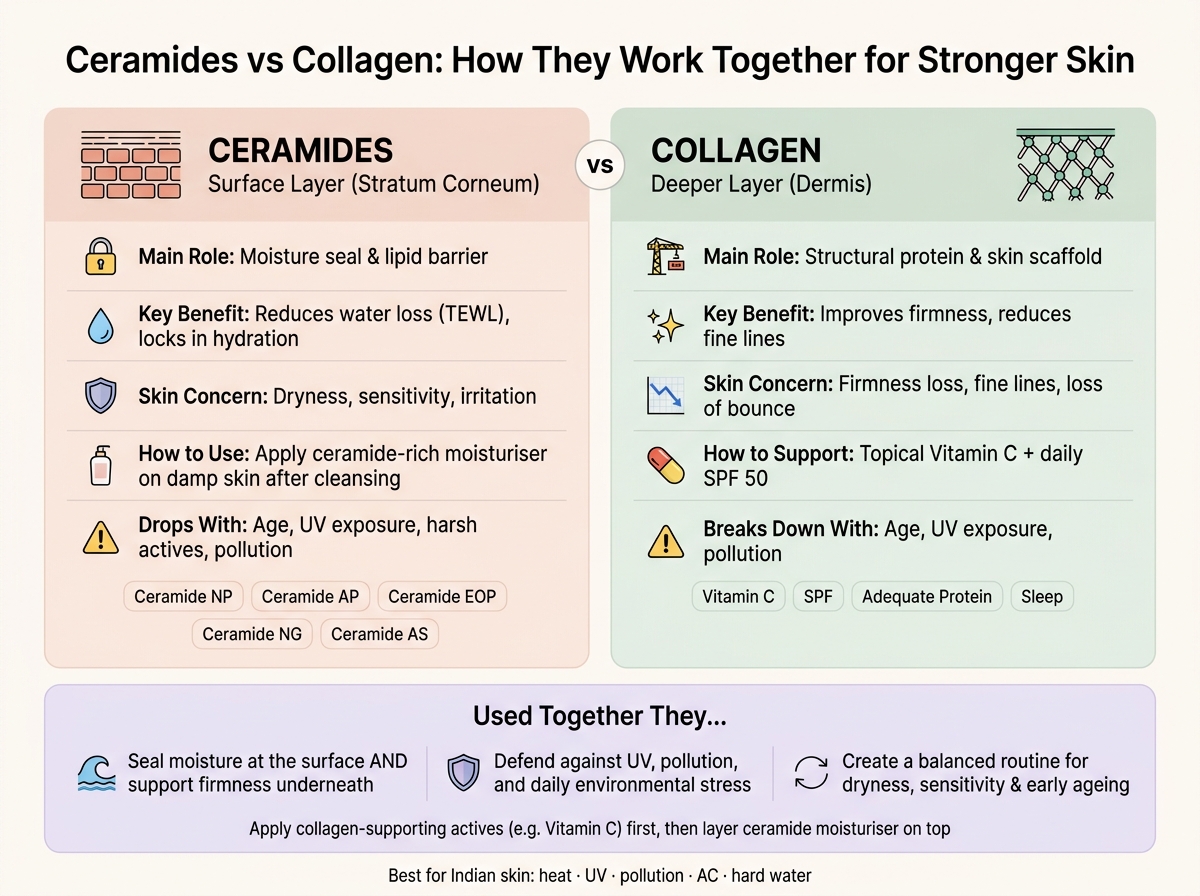 Ceramides vs Collagen: How They Work Together for Stronger Skin