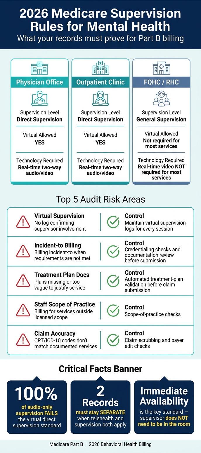 2026 Medicare Supervision Rules for Mental Health: Key Requirements by Setting