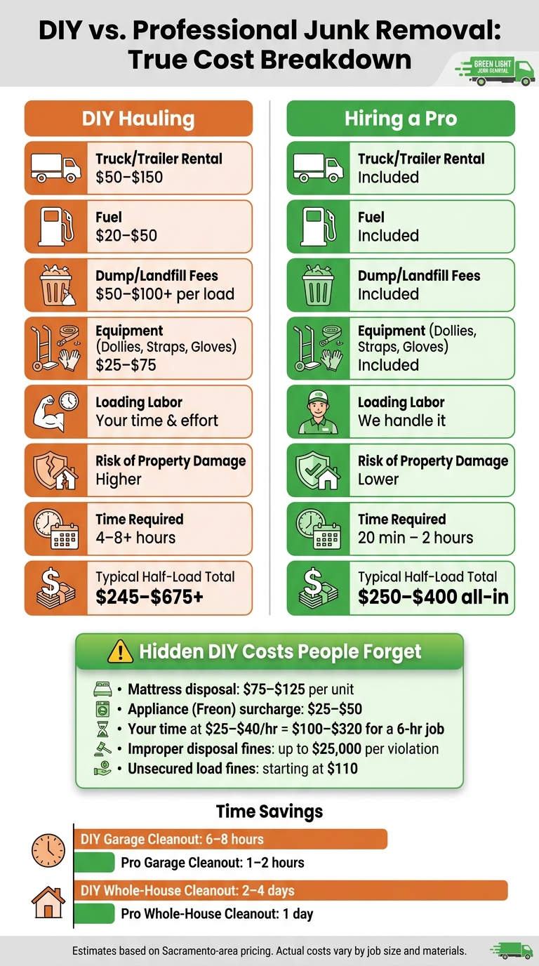DIY vs. Professional Junk Removal: True Cost Breakdown