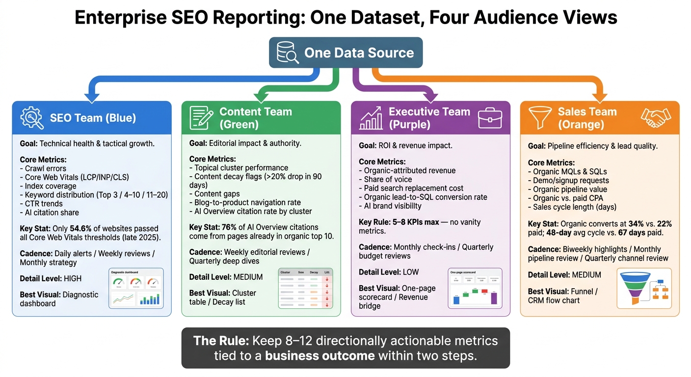 Enterprise SEO Reporting: 4 Team-Specific Dashboard Views