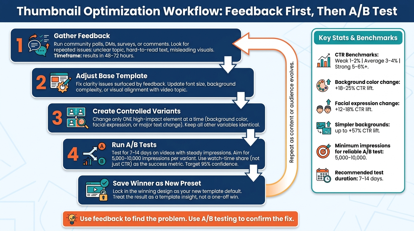 Thumbnail Optimization Workflow: Feedback First, Then A/B Test