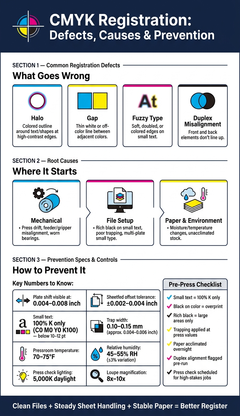 CMYK Registration Defects: Causes, Checks & Prevention at a Glance