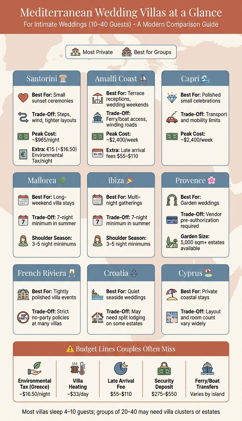 Mediterranean Wedding Villas: Destination Comparison Guide