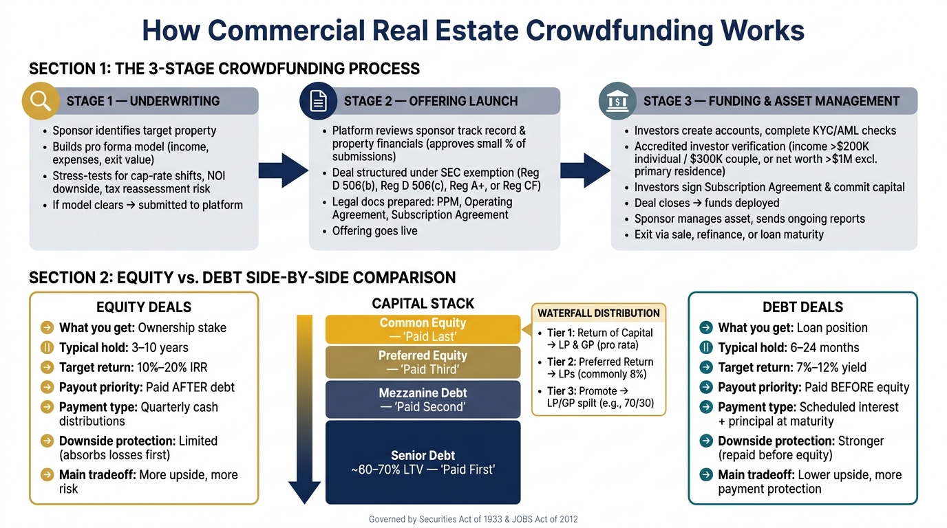 How CRE Crowdfunding Works: Step-by-Step Process & Capital Stack