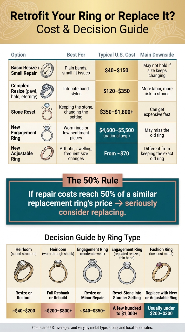 Ring Retrofit vs. Replace: Cost & Decision Guide