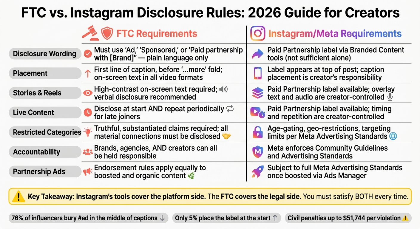 FTC vs. Instagram Disclosure Rules: What Every Creator Must Know in 2026
