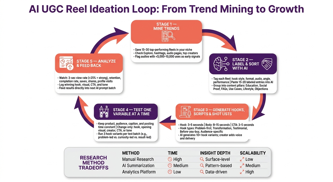 AI UGC Reel Ideation Loop: From Trend Mining to Growth