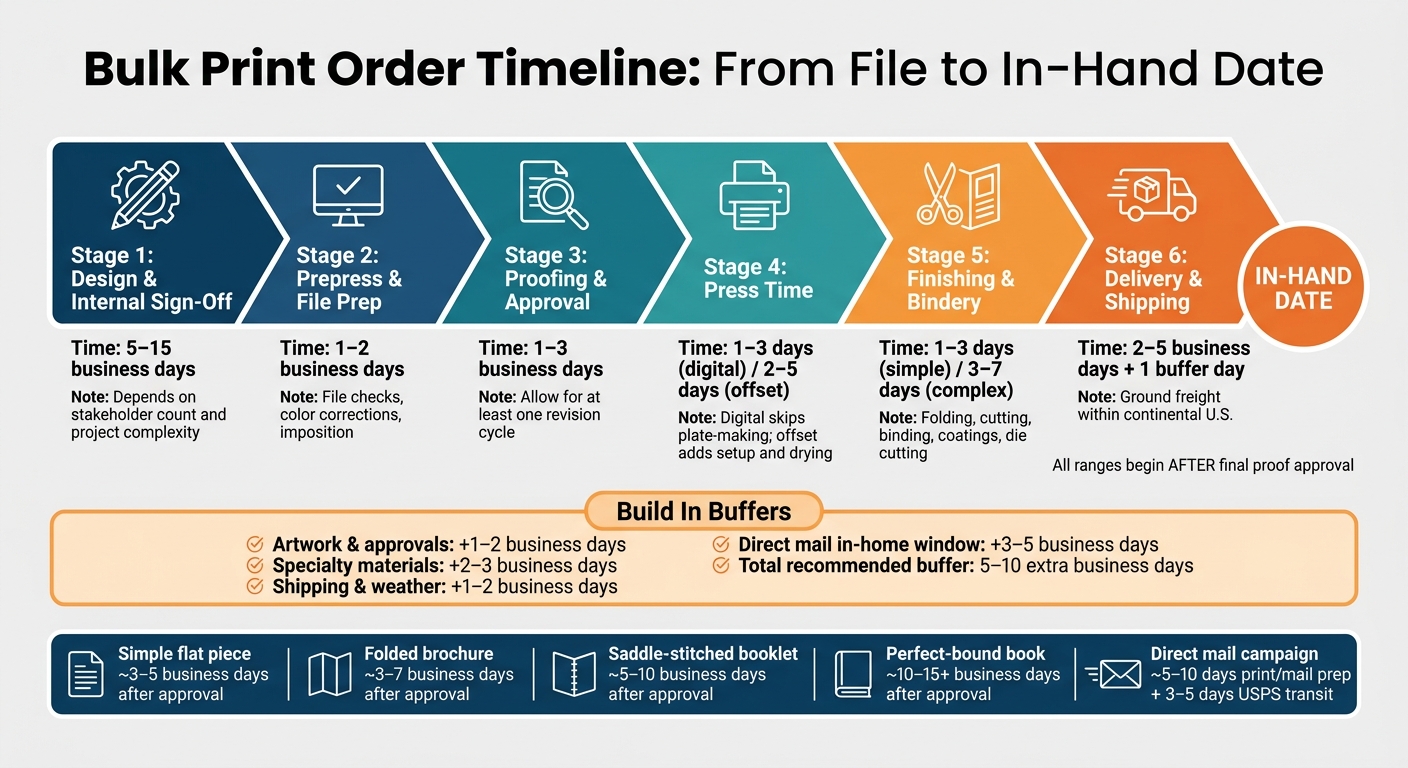 Bulk Print Order Timeline: From File to In-Hand Date