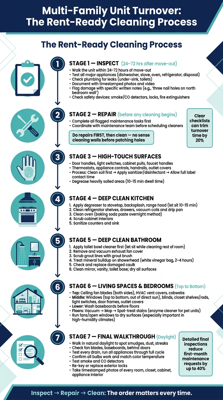 Multi-Family Unit Turnover Cleaning Process: Step-by-Step Checklist