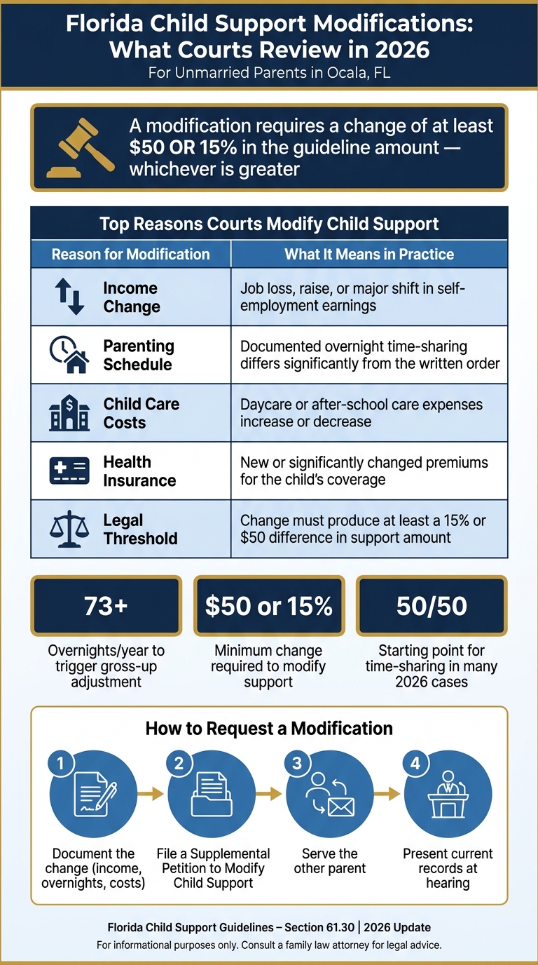 Florida Child Support Modification Reasons & Requirements 2026