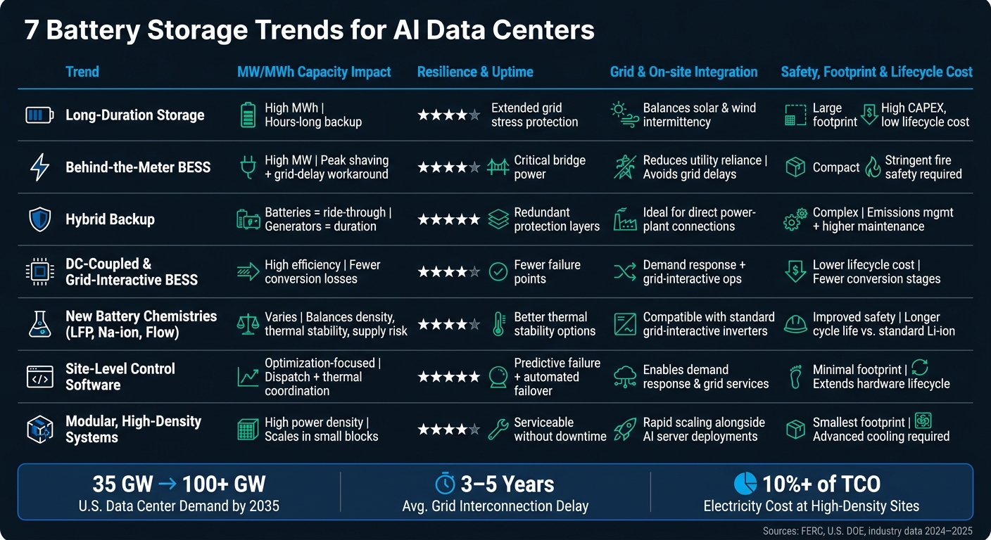 7 Battery Storage Trends Shaping AI Data Centers in 2025