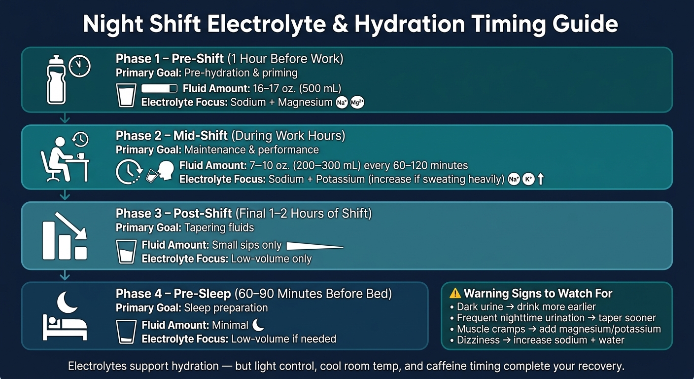 Night Shift Electrolyte & Hydration Timing Guide