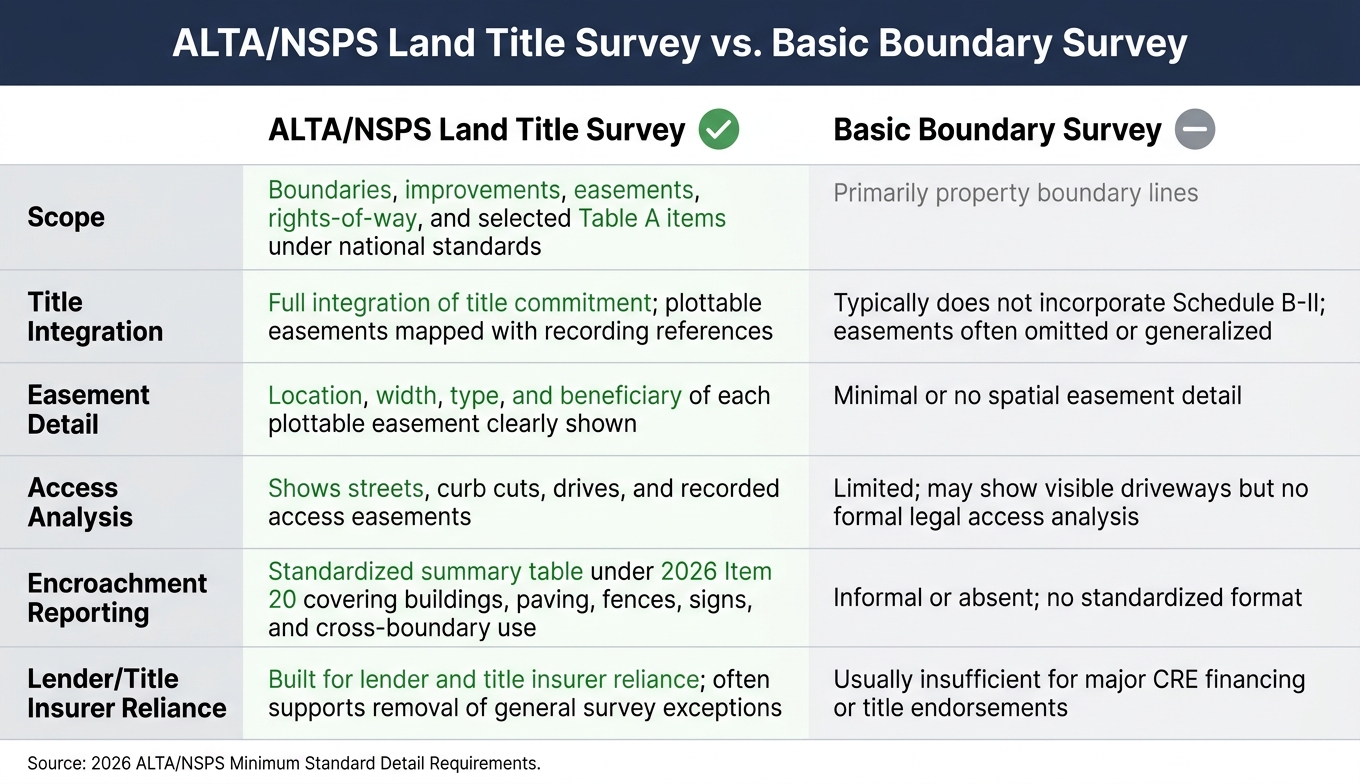 ALTA Survey vs. Basic Boundary Survey: What's the Difference?