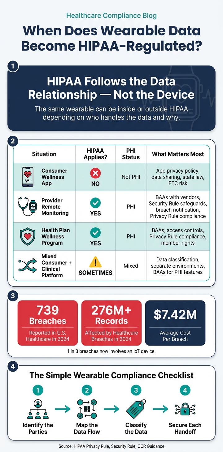 When Does Wearable Data Become HIPAA-Regulated? A Quick Reference Guide
