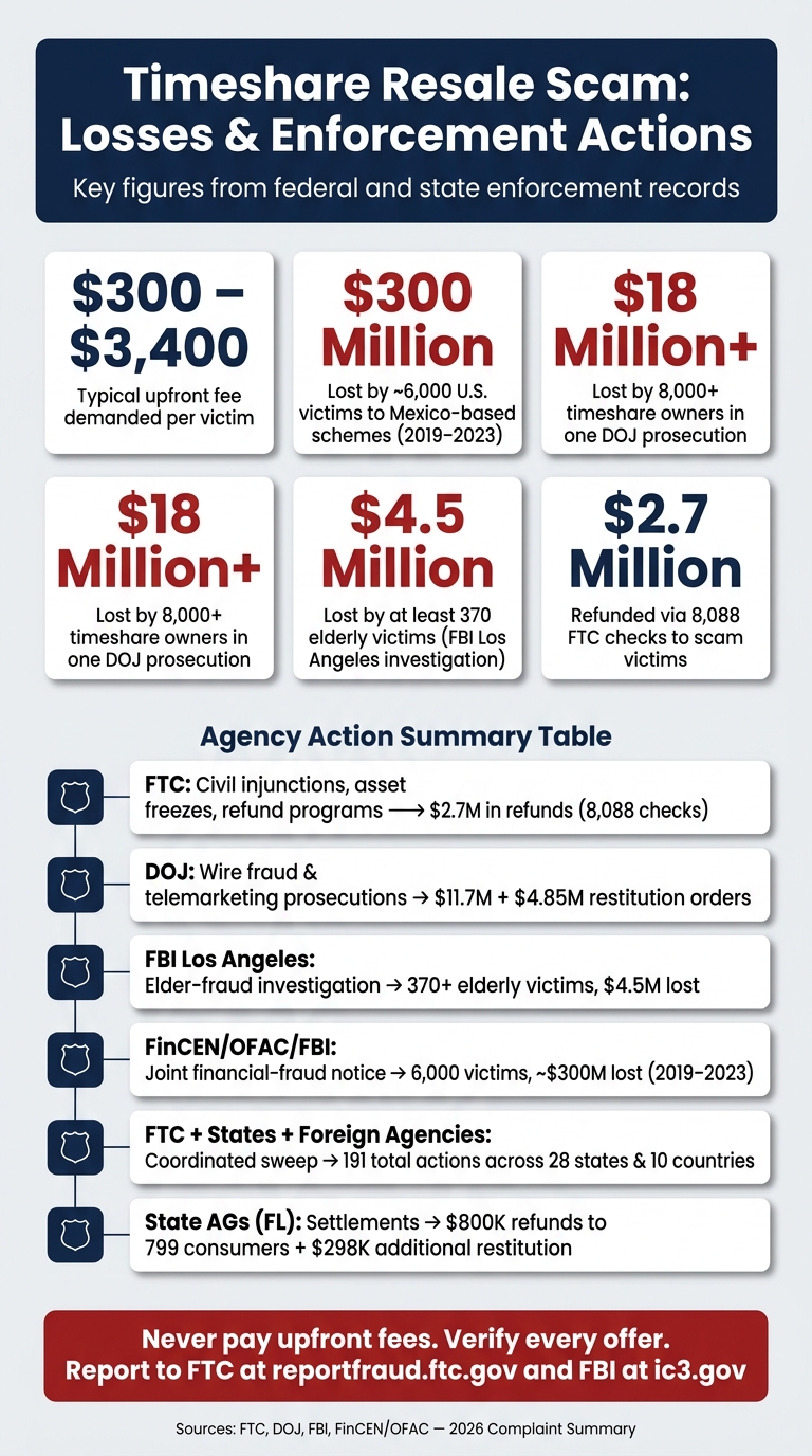 Timeshare Resale Scam Losses & Enforcement Actions: 2026 Data