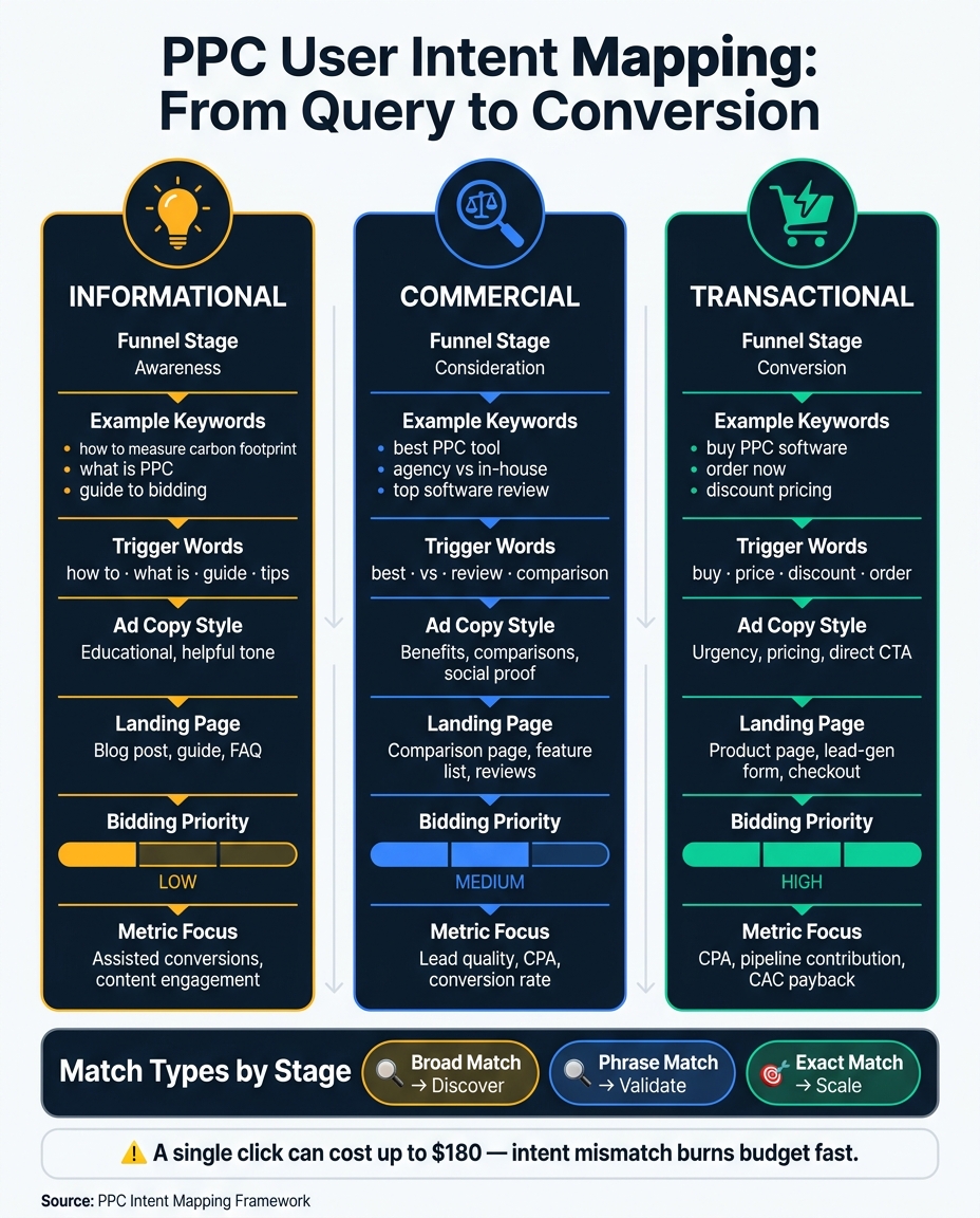 PPC Intent Mapping: Match Keywords to Funnel Stage for Higher ROI